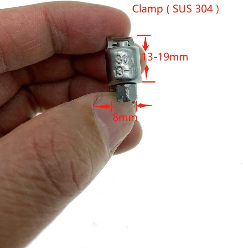 bekelan 3/8" (9.5mm) Black Universal Reinforced Silicone Coolant Cap With Clamp For bypass heater Vacuum Water Port Protective End Cap Kit - Image 3